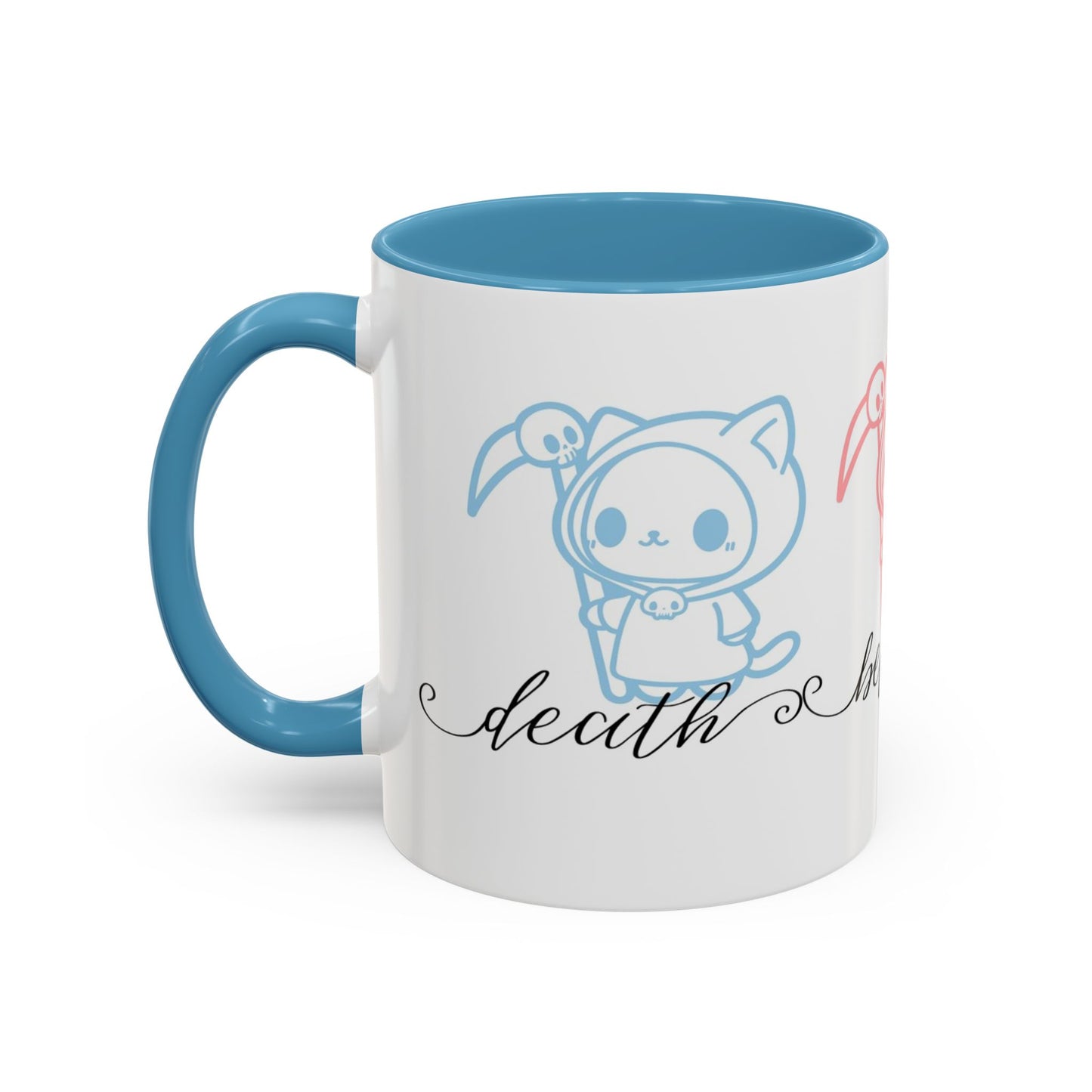 Death Before Decaf Cute Cat Grim Reaper Mug