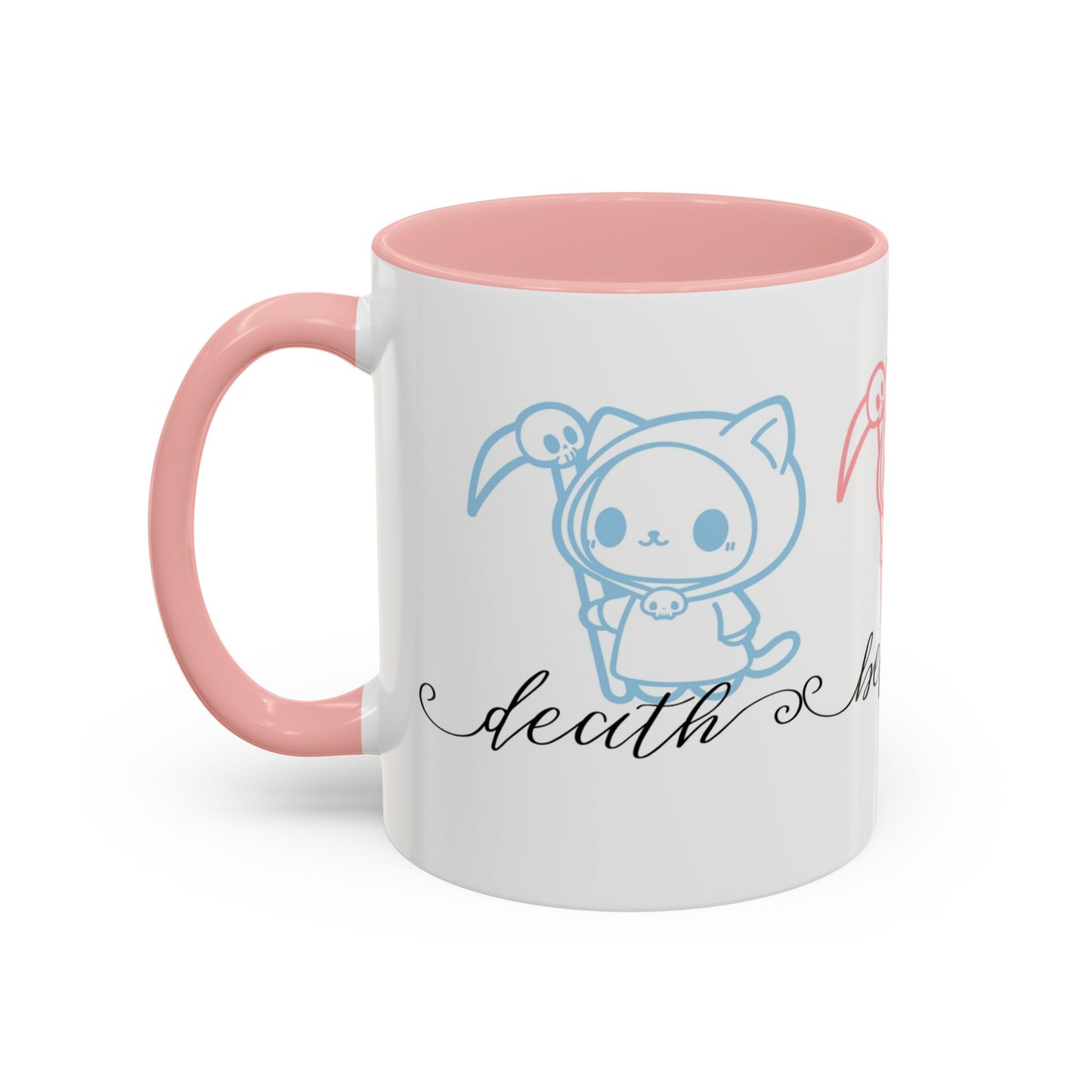 Death Before Decaf Cute Cat Grim Reaper Mug
