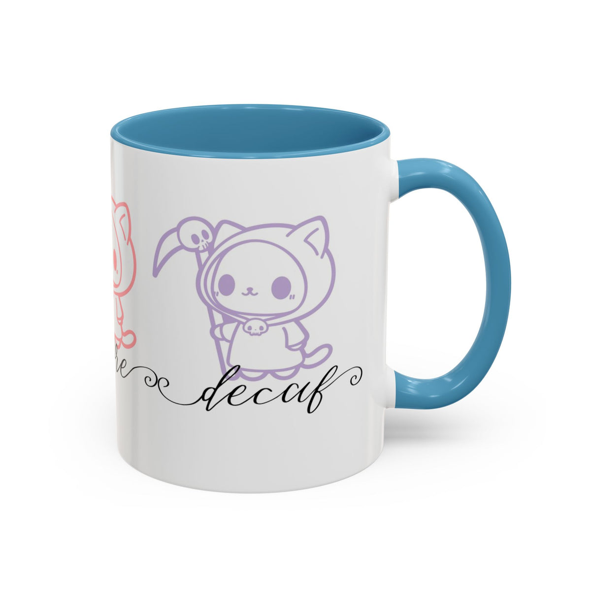 Death Before Decaf Cute Cat Grim Reaper Mug