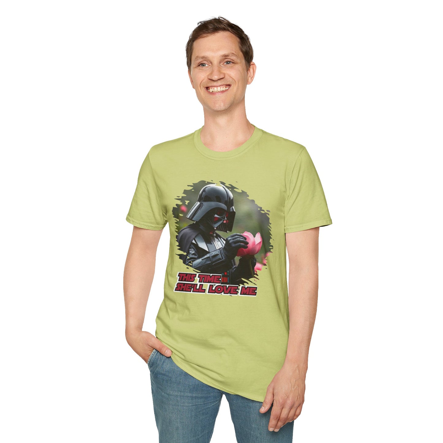 This Time She’ll Love Me, Funny Romantic Tee, Great Gift for Sci-Fi Fans, Nerdy Valentine Humor