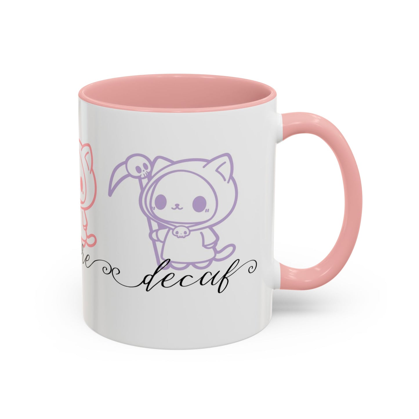 Death Before Decaf Cute Cat Grim Reaper Mug